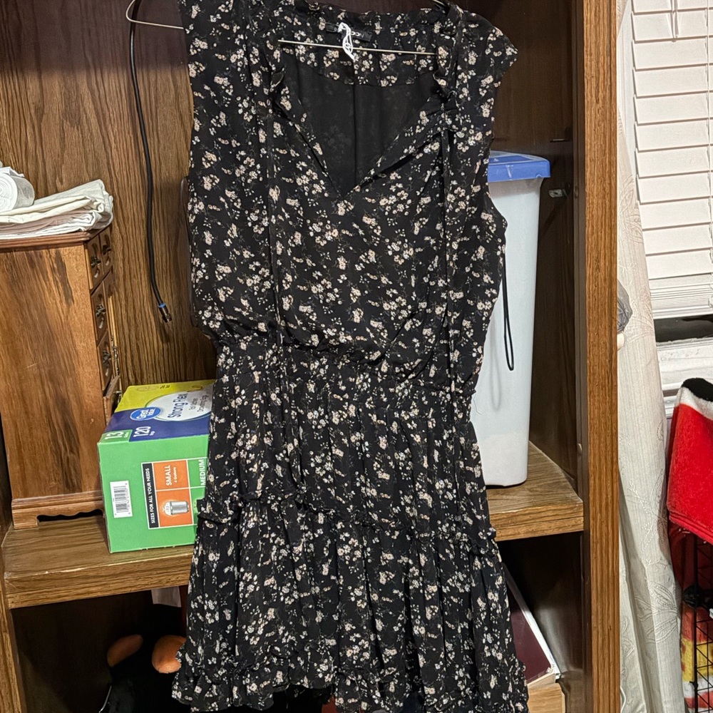 Floral Black Dress